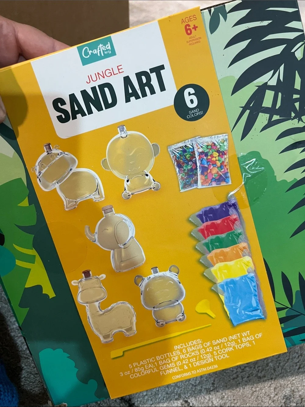 Set of 2 Jungle Sand Art Kit - kids birthday fun z25